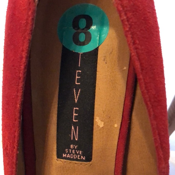👠 Steven by Steve Madden Deep red suede pumps - Picture 4 of 8